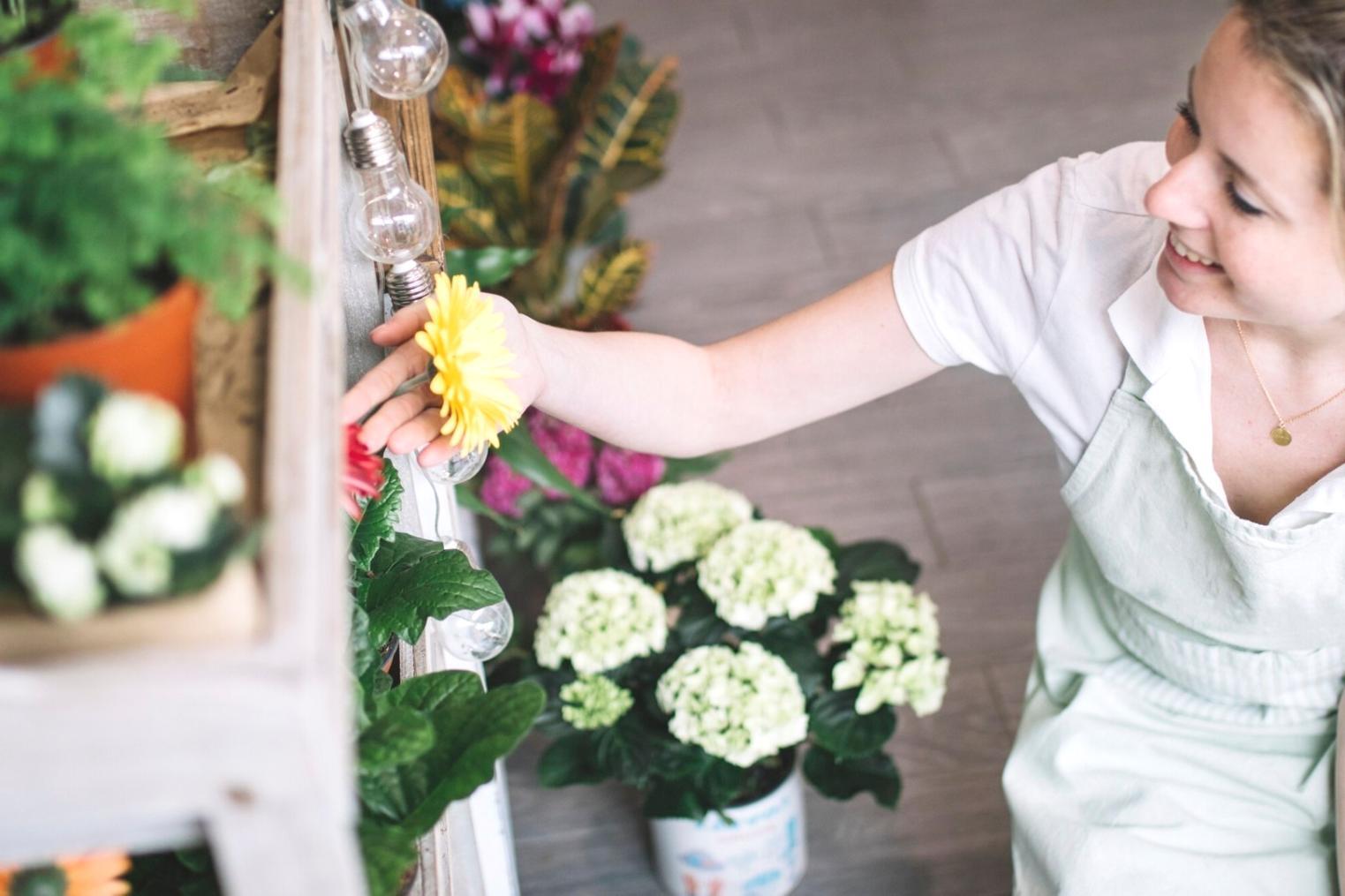 Corporate event floral installations